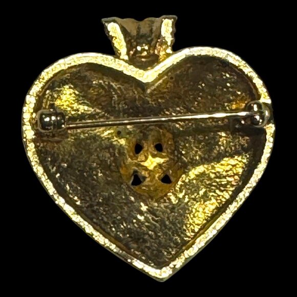 Venice Simplon Orient Express VSOE Crown Heart RhinestoneBlue Enamel Brooch - Picture 4 of 8